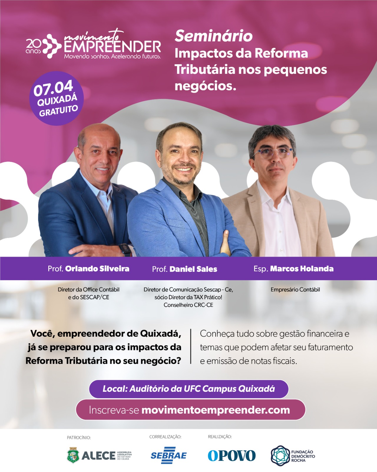 Seminário em Quixadá debate impactos da reforma tributária para pequenos negócios