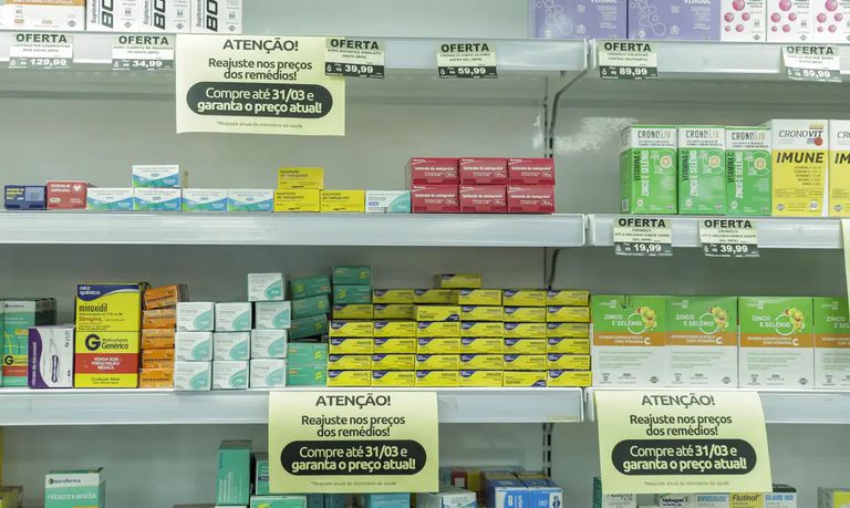 Medicamentos terão reajuste de até 3,81% a partir de 31 de março
