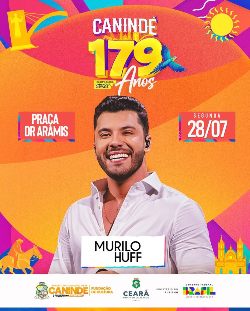 Murilo Huff é a primeira atração confirmada para os 179 anos de Canindé