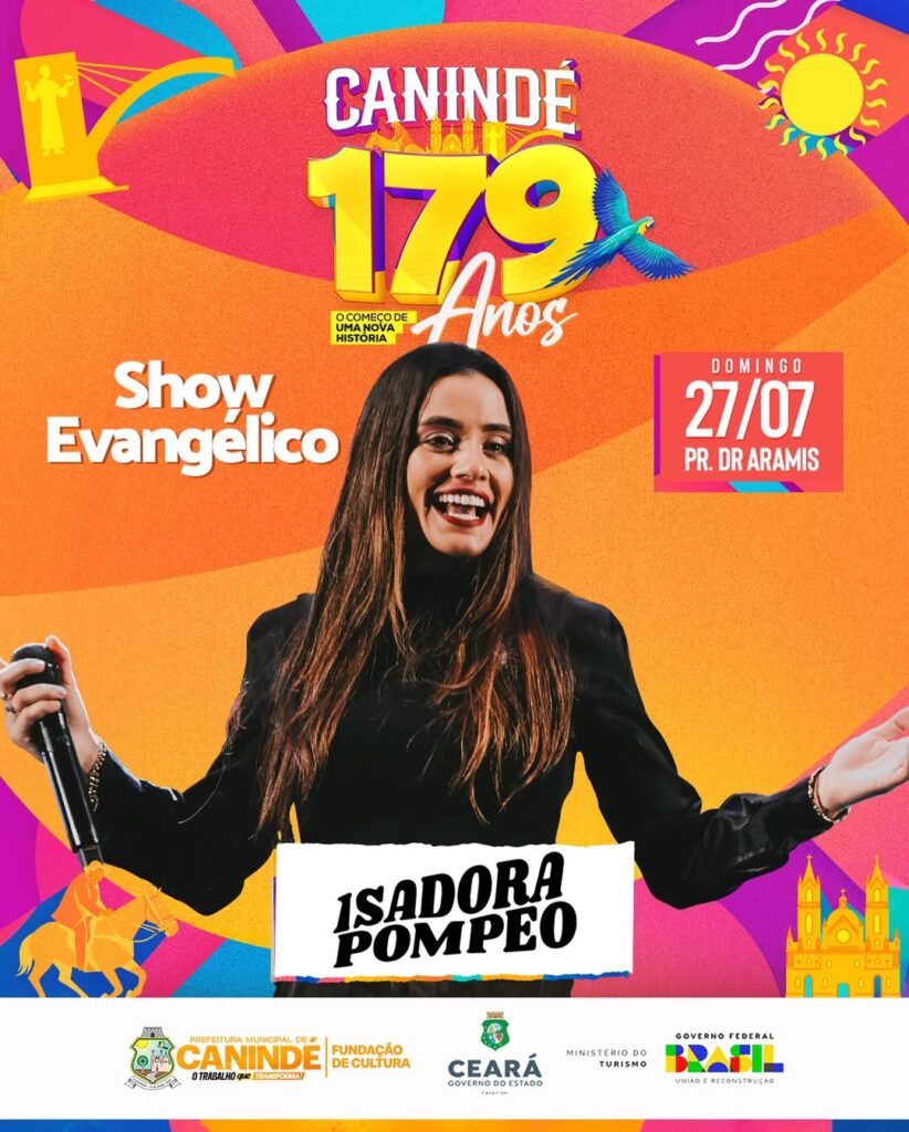 Isadora Pompeo é atração confirmada no show evangélico do aniversário de Canindé